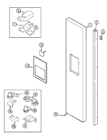 06 - Freezer Outer Door (Jcd2389ges) parts for Jenn-Air Refrigerator JCD2389GES from AppliancePartsPros.com