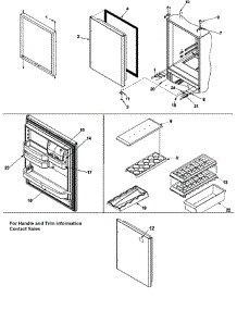 Refrigerator Door parts for Jenn-Air Refrigerator JB2028PEHB from AppliancePartsPros.com