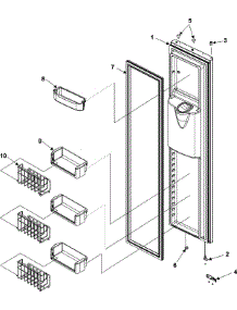 09 - Freezer Door parts for Jenn-Air Refrigerator JCD2290HEW from AppliancePartsPros.com