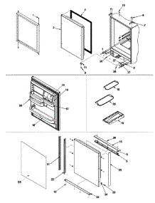 Refrigerator Door parts for Jenn-Air Refrigerator JCB2059GES-PJCB2059GS1 from AppliancePartsPros.com