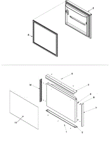 Freezer Door parts for Jenn-Air Refrigerator JCB2059GES-PJCB2059GS1 from AppliancePartsPros.com