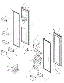 15 - Ref / Fz Door And Shelf parts for Admiral Refrigerator JS2428GEHB / PJS2428GHB0 from AppliancePartsPros.com