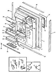 Fresh Food Door parts for Jenn-Air Refrigerator JRTD226RB / BJ83B from AppliancePartsPros.com
