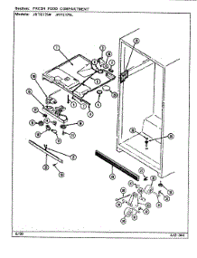 03 - Fresh Food Compartment (B / M Dj31a) parts for Jenn-Air Refrigerator JRTE175W / DJ31A from AppliancePartsPros.com
