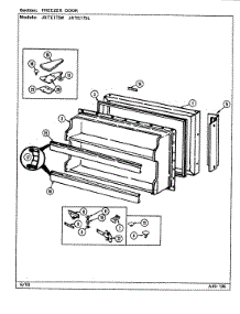 02 - Freezer Door (B / M Dj31a) parts for Jenn-Air Refrigerator JRTE175W / DJ31A from AppliancePartsPros.com