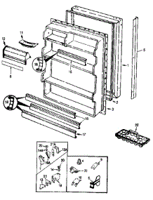 Fresh Food Door parts for Jenn-Air Refrigerator JRT192B / AJ51C from AppliancePartsPros.com
