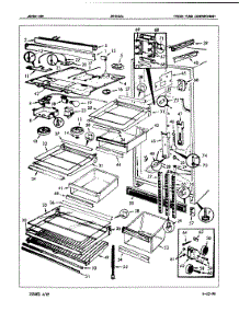 03 - Fresh Food Compartment parts for Jenn-Air Refrigerator JRTD224 / 7B21A from AppliancePartsPros.com