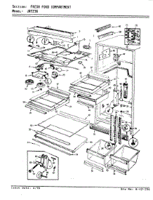 02 - Fresh Food Compartment parts for Jenn-Air Refrigerator JRT236 / AJ95C from AppliancePartsPros.com