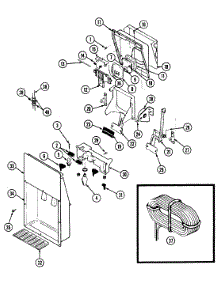 03 - Ice & Water Dispenser parts for Jenn-Air Refrigerator JRTDE227LW / DJ85A from AppliancePartsPros.com