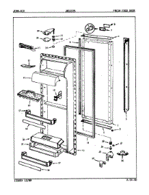 04 - Fresh Food Door parts for Jenn-Air Refrigerator JRSI225 / 9Q15B from AppliancePartsPros.com