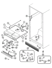 04 - Fresh Food Compartment parts for Jenn-Air Refrigerator JRT219W from AppliancePartsPros.com