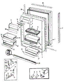 Fresh Food Door parts for Jenn-Air Refrigerator JRT196B / BJ55B from AppliancePartsPros.com
