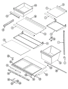 08 - Shelves & Accessories parts for Jenn-Air Refrigerator JRTF2150A from AppliancePartsPros.com