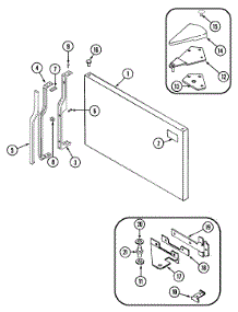 03 - Freezer Outer Door parts for Jenn-Air Refrigerator JRTF2150A from AppliancePartsPros.com