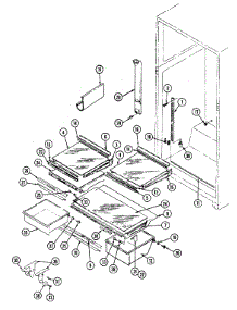 06 - Shelves & Accessories parts for Jenn-Air Refrigerator JRTE217B / DJ76A from AppliancePartsPros.com