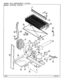 07 - Unit Compartment & System (B / M Dj31a) parts for Jenn-Air Refrigerator JRTE175L / DJ32A from AppliancePartsPros.com