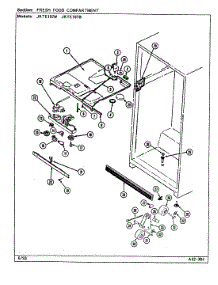 03 - Fresh Food Compartment (B / M Dj57a) parts for Jenn-Air Refrigerator JRTE197B / DJ58A from AppliancePartsPros.com