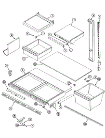 08 - Shelves & Accessories parts for Jenn-Air Refrigerator JRTE219A from AppliancePartsPros.com