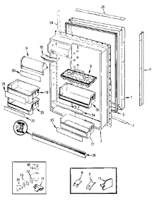 Fresh Food Door parts for Jenn-Air Refrigerator JRT196B / AJ55A from AppliancePartsPros.com