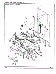 06 - Shelves & Accessories parts for Jenn-Air Refrigerator JRT197W / DE80A from AppliancePartsPros.com