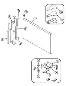 03 - Freezer Outer Door parts for Jenn-Air Refrigerator JRTDE229W from AppliancePartsPros.com