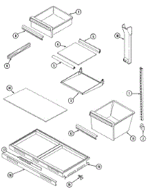 08 - Shelves & Accessories parts for Jenn-Air Refrigerator JRTF1960W from AppliancePartsPros.com