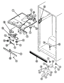 02 - Fresh Food Compartment parts for Jenn-Air Refrigerator JRTDE228W from AppliancePartsPros.com