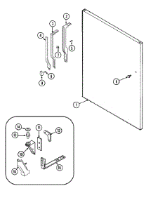 06 - Fresh Food Outer Door parts for Jenn-Air Refrigerator JT15Y6W from AppliancePartsPros.com