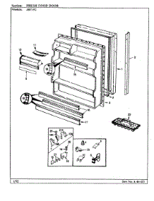 04 - Fresh Food Door parts for Jenn-Air Refrigerator JRT192 / AJ51A from AppliancePartsPros.com