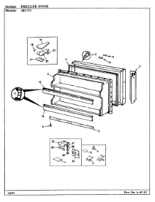 02 - Freezer Door parts for Jenn-Air Refrigerator JRT172L / AJ22B from AppliancePartsPros.com