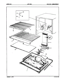 02 - Freezer Compartment parts for Jenn-Air Refrigerator JRTI195 / 9C66B from AppliancePartsPros.com