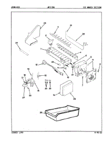 04 - Ice Maker Section parts for Jenn-Air Refrigerator JRTI195 / 9C66B from AppliancePartsPros.com