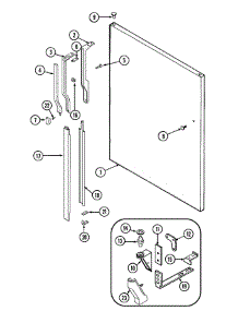 06 - Fresh Food Outer Door parts for Jenn-Air Refrigerator JRT199A from AppliancePartsPros.com