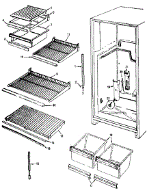 Shelves & Accessories parts for Jenn-Air Refrigerator JRT172RB / BJ21A from AppliancePartsPros.com
