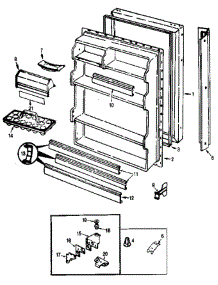 Fresh Food Door parts for Jenn-Air Refrigerator JRT172RB / BJ21A from AppliancePartsPros.com