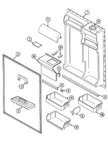 05 - Fresh Food Inner Door parts for Jenn-Air Refrigerator JRTDE229LB from AppliancePartsPros.com