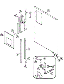 06 - Fresh Food Outer Door parts for Jenn-Air Refrigerator JRTD229LA from AppliancePartsPros.com