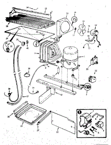 Refrigerator Unit Compartment & System parts for Jenn-Air Refrigerator JRT234B / 7C55A from AppliancePartsPros.com
