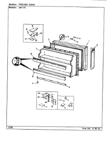02 - Freezer Door (B / M Cj23a) parts for Jenn-Air Refrigerator JRT174 / CJ23A from AppliancePartsPros.com