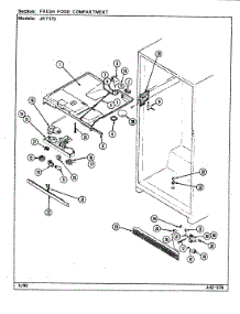 03 - Fresh Food Compartment (B / M Dj24a) parts for Jenn-Air Refrigerator JRT175A / DJ23A from AppliancePartsPros.com