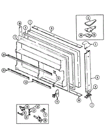 02 - Freezer Door parts for Jenn-Air Refrigerator JRTDE227LB / DJ84A from AppliancePartsPros.com