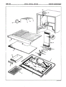 02 - Freezer Compartment parts for Jenn-Air Refrigerator JRT153L / 7C51B from AppliancePartsPros.com