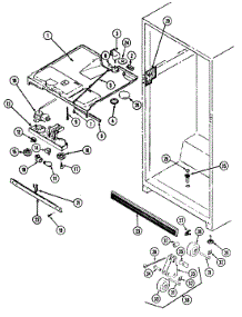 03 - Fresh Food Compartment parts for Jenn-Air Refrigerator JRTE198A from AppliancePartsPros.com