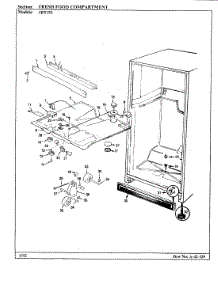 03 - Fresh Food Compartment parts for Jenn-Air Refrigerator JRT192 / BJ51C from AppliancePartsPros.com