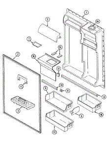 05 - Fresh Food Inner Door parts for Jenn-Air Refrigerator JRTD229A from AppliancePartsPros.com
