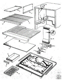 Refrigerator Freezer Compartment parts for Jenn-Air Refrigerator JRTI234B / 8C05A from AppliancePartsPros.com