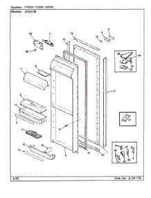 04 - Fresh Food Door parts for Jenn-Air Refrigerator JRSD246 / BQ82B from AppliancePartsPros.com