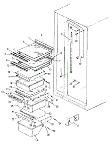 Shelves & Accessories parts for Jenn-Air Refrigerator JRSD246B / BQ82A from AppliancePartsPros.com