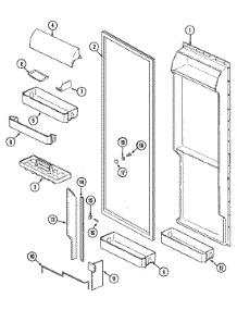 05 - Fresh Food Inner Door parts for Jenn-Air Refrigerator JRSD209W from AppliancePartsPros.com