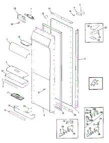 Fresh Food Door parts for Jenn-Air Refrigerator JRSD246B / BQ82A from AppliancePartsPros.com